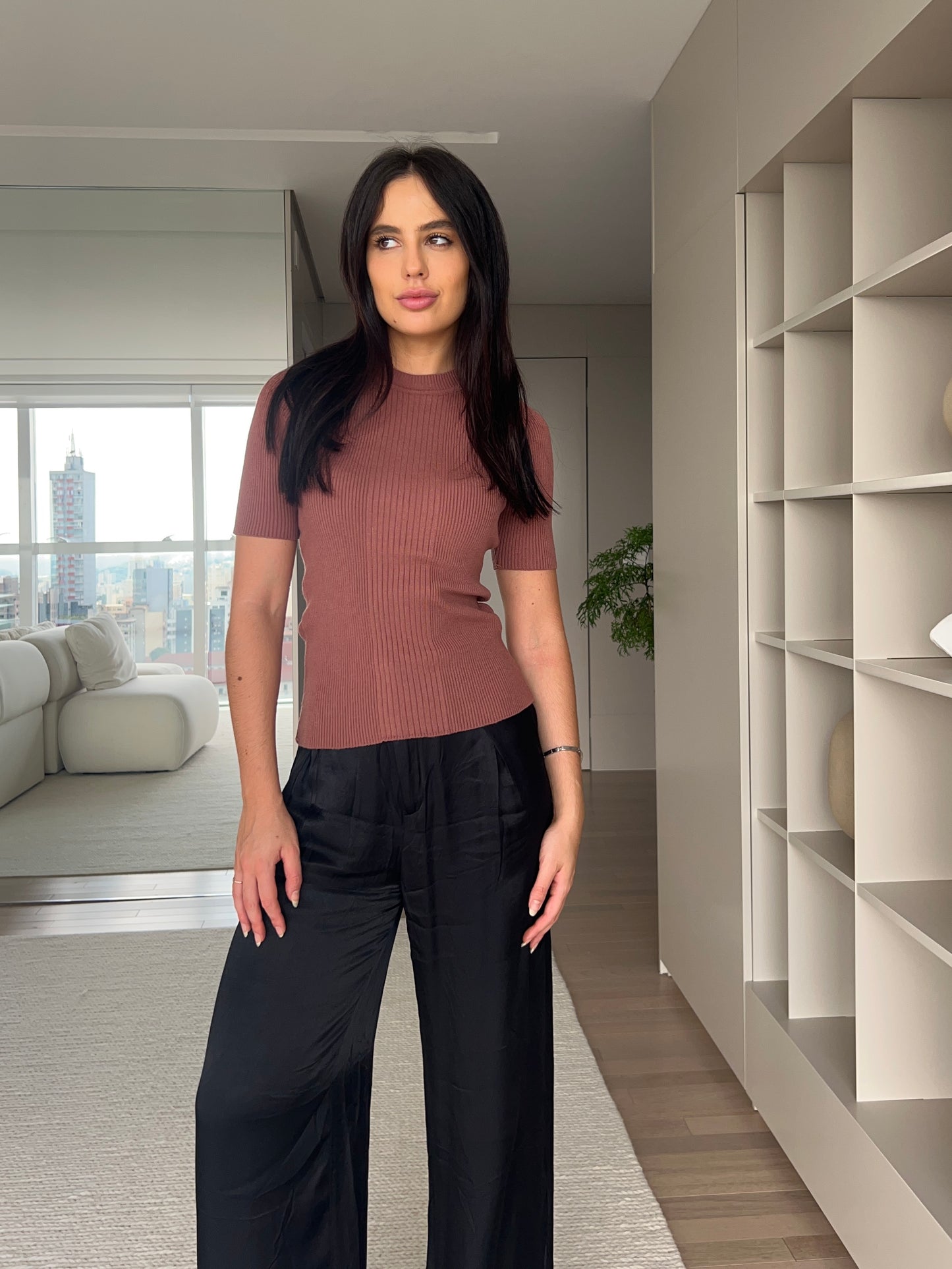 Blusa manga curta Kiwi